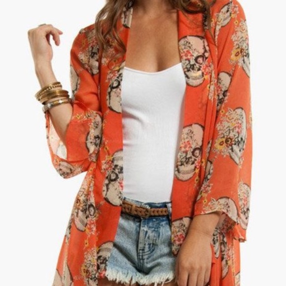 Tobi Skull Kimono. Worn once and so adorable