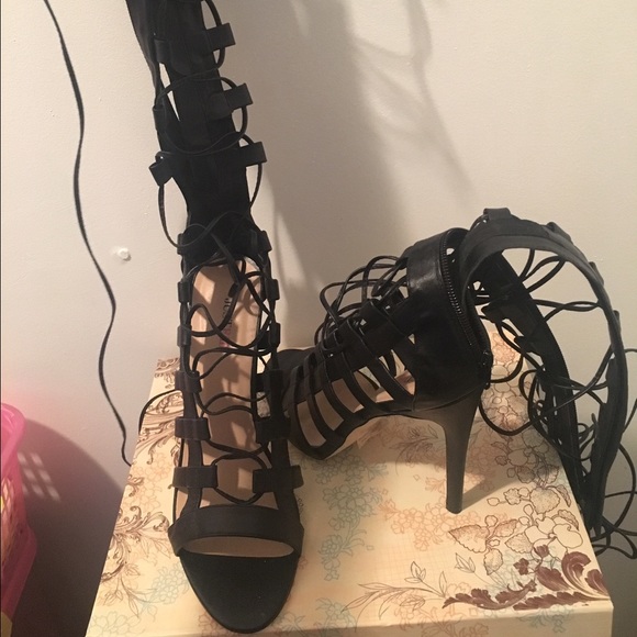 Just fab lace up heels