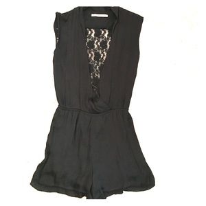 Deep V Black Zara Romper!