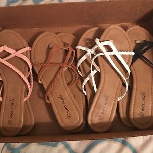 Wet Seal Sandals, about $2.50 a piece!!