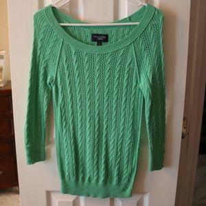American Eagle Mint 3/4 Sleeve Sweater.