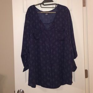 Navy Blue Star Print Shirt