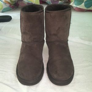Chocolate UGG Classic short boots