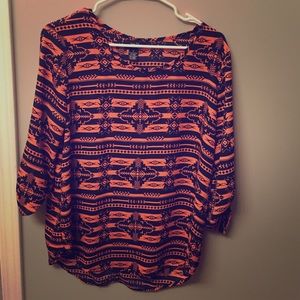Rue 21 Aztec print dress shirt