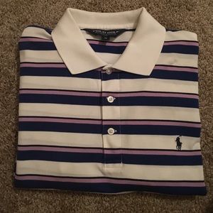 Polo Golf Ralph Lauren, Med, short sleeve, striped