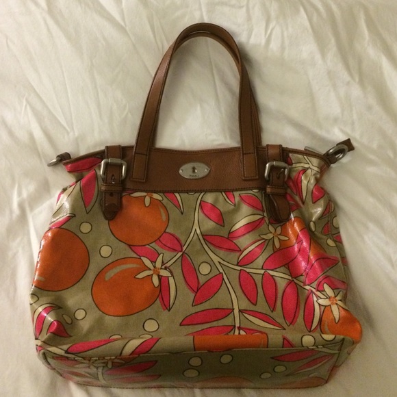 🍊Fossil Key-Per Orange Blossom Tote bag💕