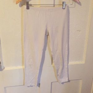SOLD- Ambiance Apparel Basic White Crop Leggings