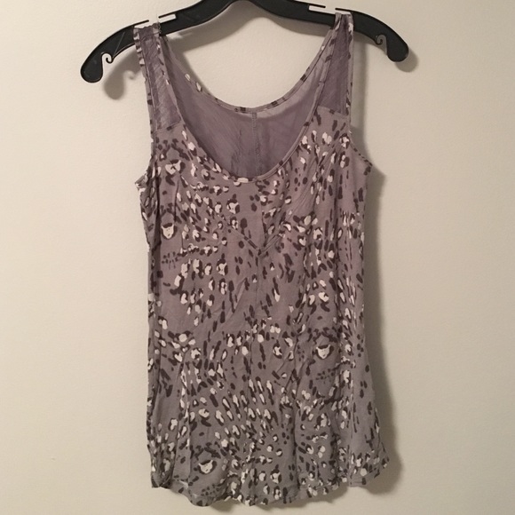 Jessica Simpson animal print tank w sheer panels