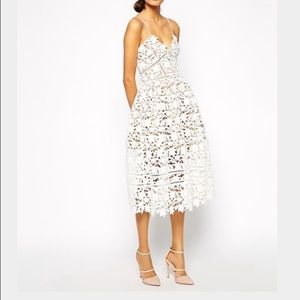 Self Portrait Azalea Lace Sweetheart Dress