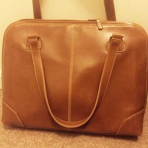 Brown breifcase style handbag