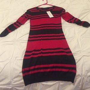 3/4 sleeve sweater dress