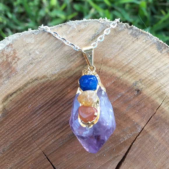 Amethyst Crystal Point Necklace