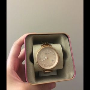 Fossil rose gold watch