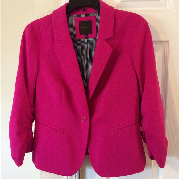 One Button Pink Blazer by The Limited