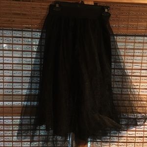 Windsor Black Tulle Midi Skirt