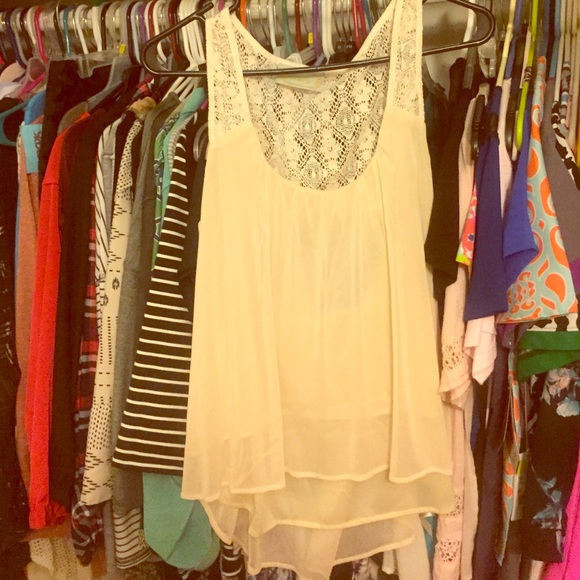 Tinley Road Tops - Cream open back tank