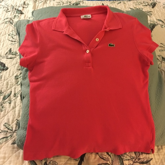 Lacoste Women's Small Pique (40) polo shirt - pink