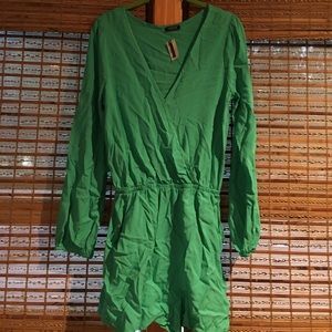 Sea Green Long Sleeved Romper