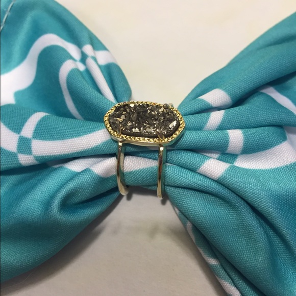 Kendra Scott Elyse Gold/Platinum Druzy - Picture 2 of 3