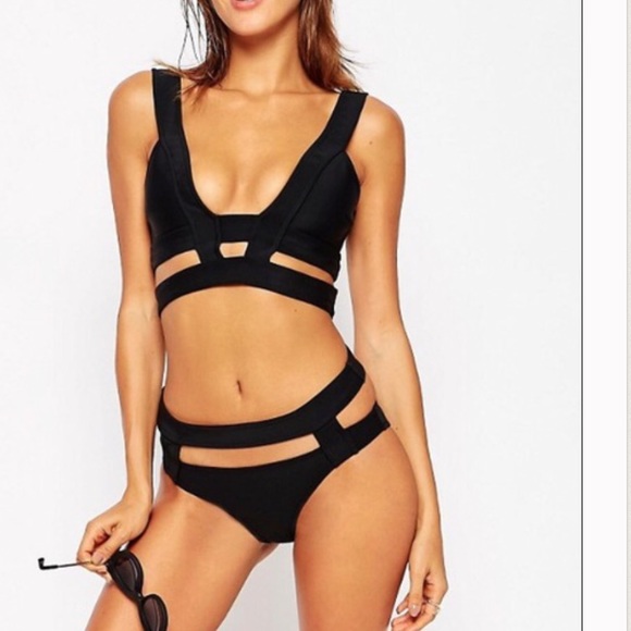 black bikini top
