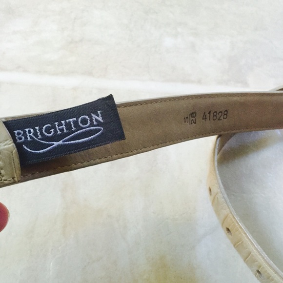 ❗SOLD ️Brighton Leather Skinny Belt Silver Buckle - Picture 3 of 3