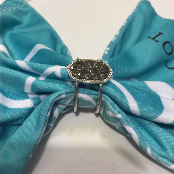Kendra Scott Elyse Silver/Platinum Druzy - Picture 1 of 2