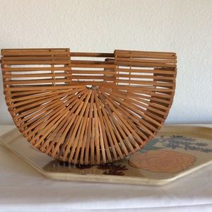 1970's Vintage Birdcage Bamboo Clutch