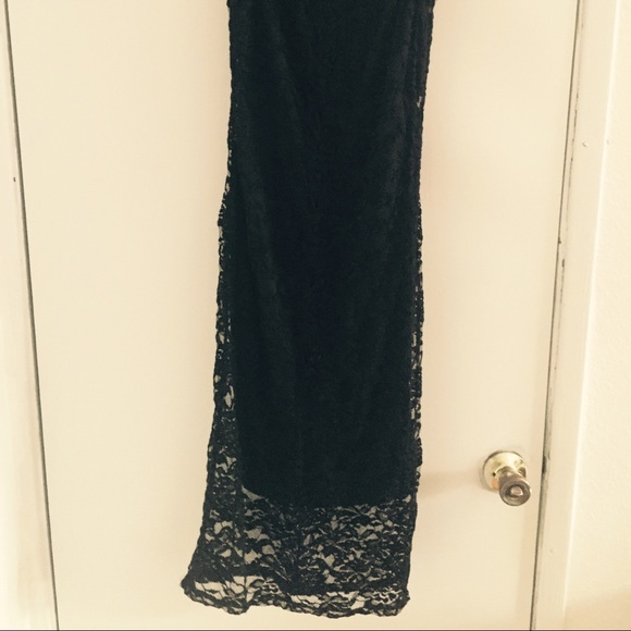 SOLD Black lace midi dress - Picture 3 of 4