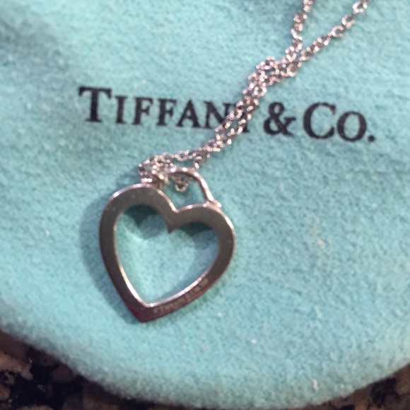 Tiffany & Co. White Gold Heart Pendent - Picture 3 of 4