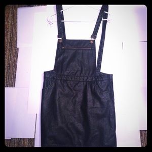 Faux Leather Overall Skirt Forever 21