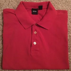 Hugo Boss short sleeve polo, L, red
