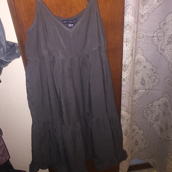 Grey ruffle sun dress