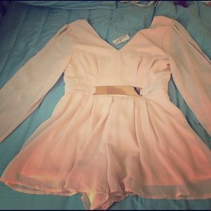 Light peach long sleeve romper