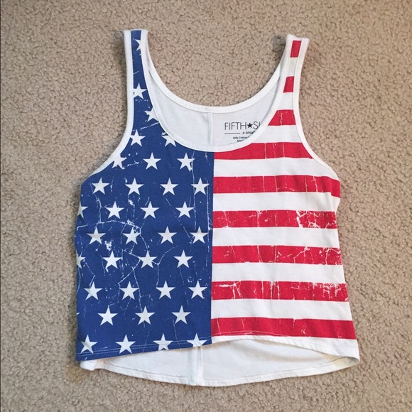 American Flag Crop Top