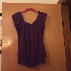 Perfectly plum almost sheer shirt🍇😋