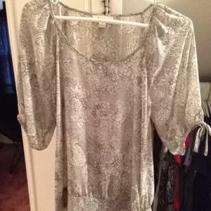 white black floral top