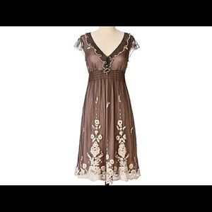 Anthropologie Lithe embroidered Dress. Size 2
