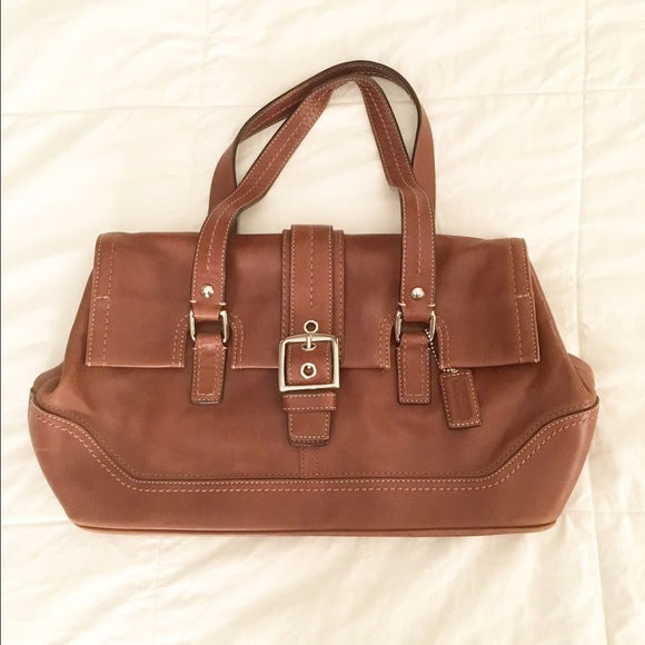 Brown leather Coach bag!