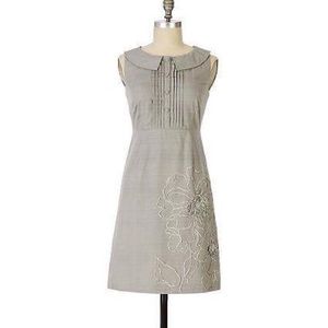 Anthropologie Gray Tabitha collared dress. Sz  4.