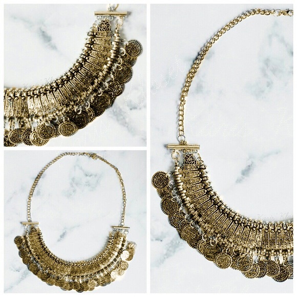 Jewelry | Boho small gold coin necklace - Picture 2 of 4
