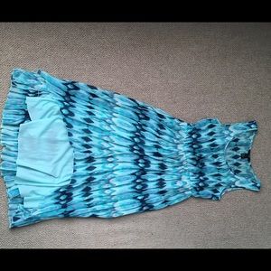 Blue dress high low