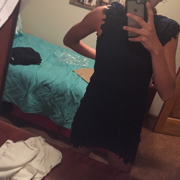 Blue lace homecoming dress - Picture 2 of 3