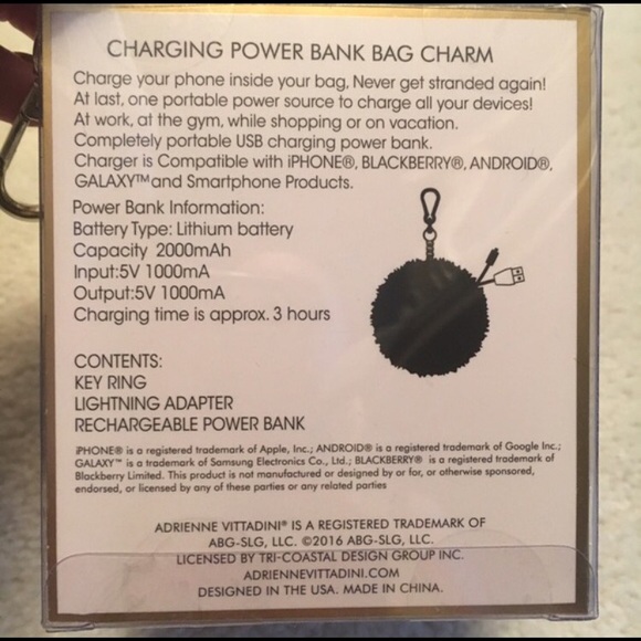 Charging Power bank purse charm - Picture 3 of 4
