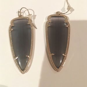 Kendra Scott purple and gold earrings
