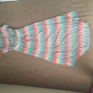 Strapless high low dress