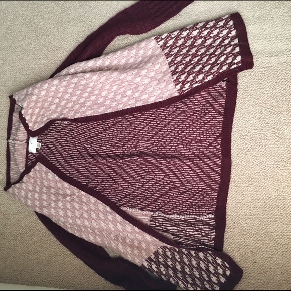 maroon cozy cardigan