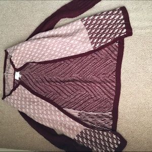 maroon cozy cardigan