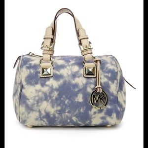 Blue tie-dye Michael Kors bag