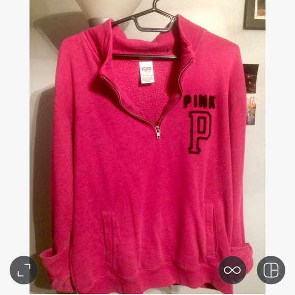 PINK Victoria's Secret Sweaters - PINK Quarter Zip