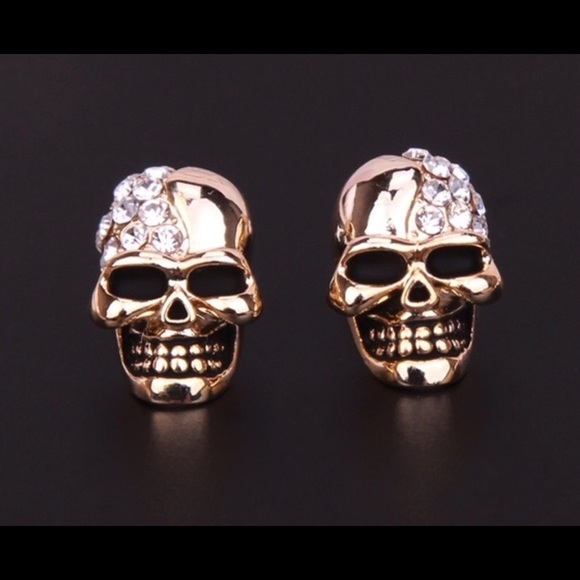 PUNK STYLE SKULL STUD EARRINGS-new
